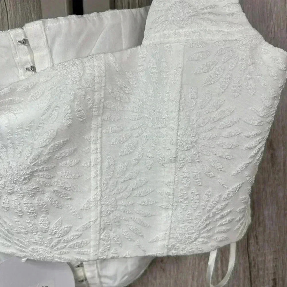 Princess Polly Bustier Corset Sz 12 White Textured NEW - Picture 9 of 10